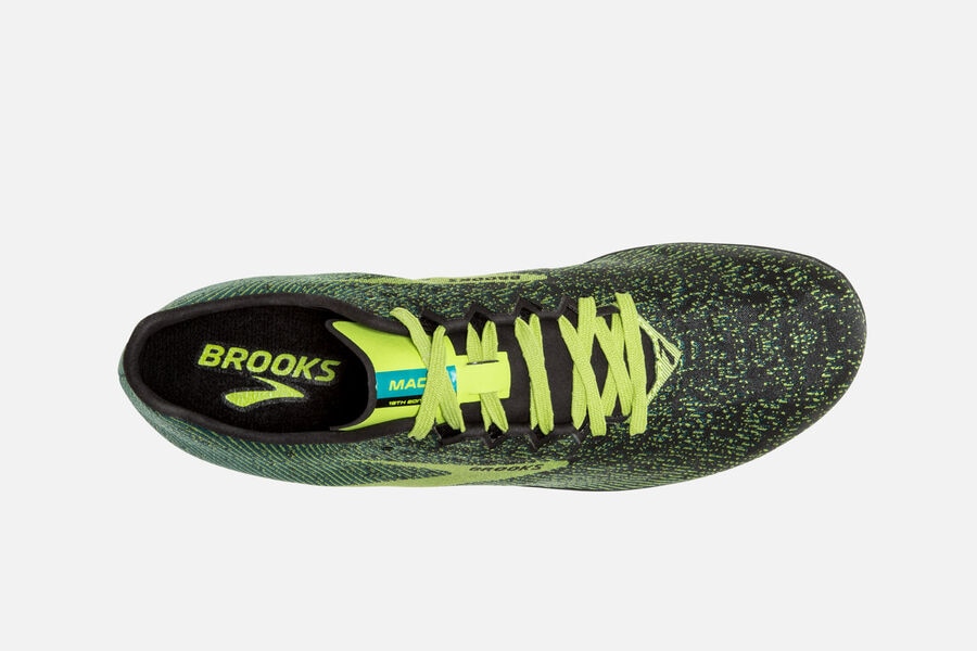 Brooks Mach 19 Spikeless Spikes Loopschoenen Heren - Zwart/Groen - 128673MPA